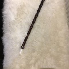 Twisted Spiral Wood Wand with Powerful Quartz Crystal Point & Agate Crystal Ball