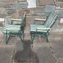 Camping chairs pair strip vintage campervan Image 2