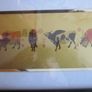 Chinese Framed Picture of Five Oxen/Cattle Image 3