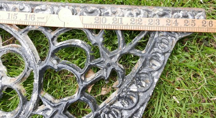 Antique Cast Iron Table Legs - Olde School Architectural Antiques (width 26" x height 25")