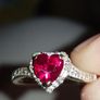 9 ct  gold ring Rubies and diamonds Image 6
