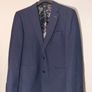 Kenton luxury tailoring 3 piece wedding suit in navy Image 2
