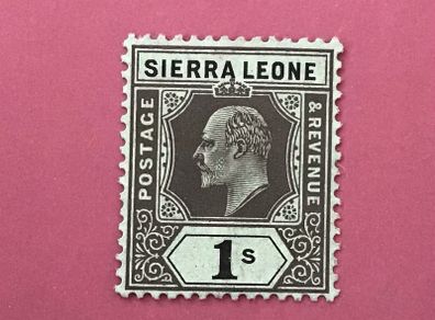 Sierra Leone Ed VII 1907 1 Shilling Black/Green