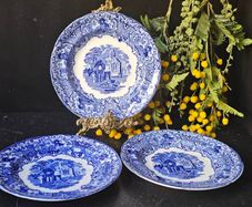 Antique George Jones & Sons "Abbey" 1790 Luncheon Plates x 3