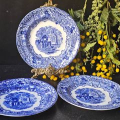 Antique George Jones & Sons "Abbey" 1790 Luncheon Plates x 3