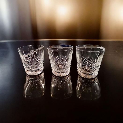 3x Old Waterford crystal Kenmore glasses