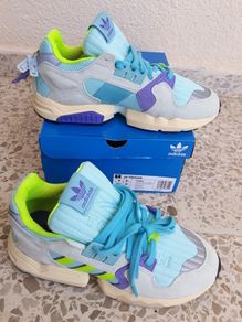 Adidas Originals ZX Torsion UK-8.5/EUR-42/2.3 EF4343 Clear Aqua/Solar Yellow/Purple-2019