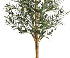 5FT Artificial Olive Tree, 150cm Large Tall Fake Plants, Artificial Olive Plants with Lifelike Leaves, Wood Trunk, Fruits, Suitable for Indoor Outdoor Living Room Garden Decor