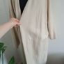 STAFF Hand made linen coat or dress , kimono one size 12- 14 - 16 Image 2