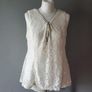Blue Vanilla ivory lace blouse, Size 16 (small fit), BNWT Image 2