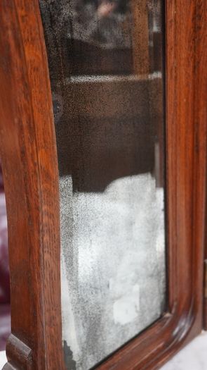 Antique French Oak Dressing Chest with Marble Top