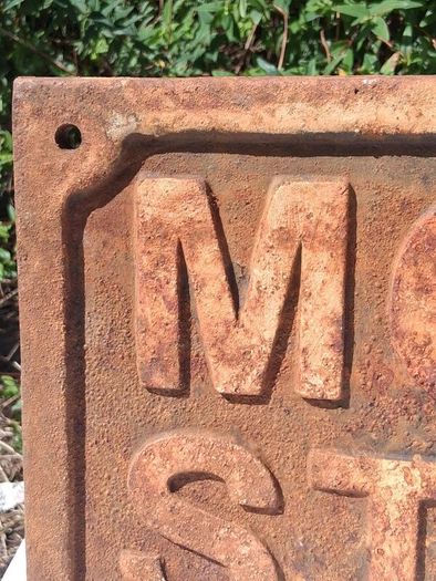 Georgian Cast Iron Moore Street Sign(5.6kgs)