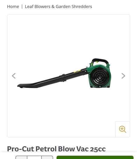 pro cut petrol leaf blower and vac