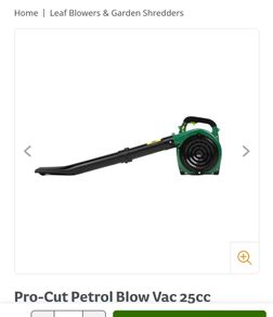 pro cut petrol leaf blower and vac