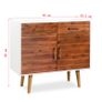 Sideboard Solid Acacia Wood 90x33.5x83 cm Image 2