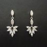 Art Deco Style Crystal Dangle Silver Earrings Image 2
