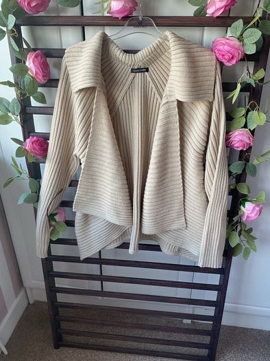 cardigan asymmetrical 30% wool cardigan Dunnes stores drape effect medium