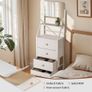 Chest of Drawers with Adjustable Mirror, 2-in-1 Dresser, White Image 3