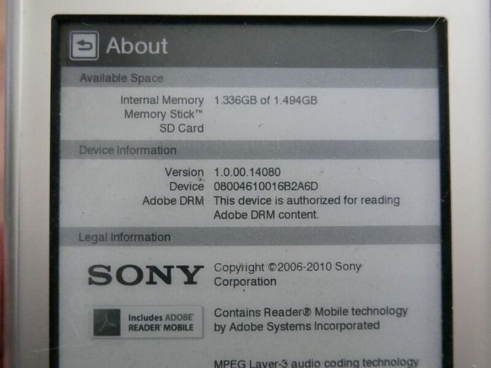 Sony eReader Touch Edition Black PRS-650 . Fully Working