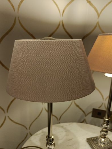 Table lamps pair soft pink