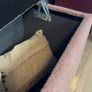 Boucle storage box ottoman Pouffe Dusty pink Image 3