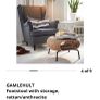 Ikea rattan footstool Image 5