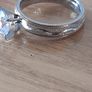 Silver and gold plated diamond ring size 7 Image 4