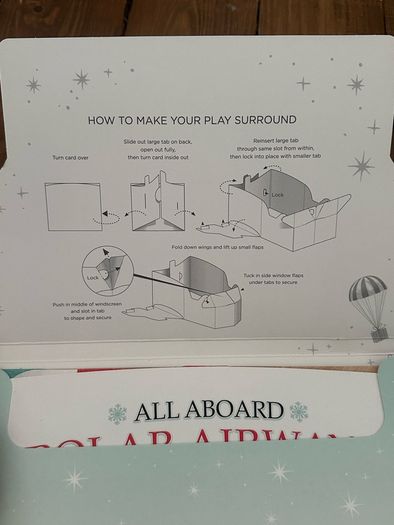 Brand new cardboard Polar Airways - Hallmark giant Christmas play card