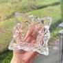 Clear cut glass decorative bowl/ashtray Image 4