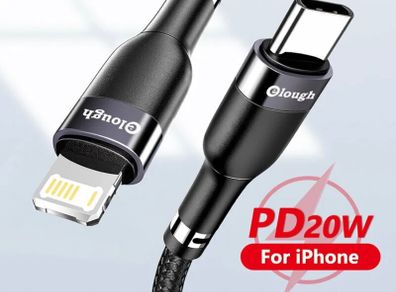 20W PD Type C USB-C To 8 Pin Cable for MacBook iPhone 12 11 Pro X XR 8 7