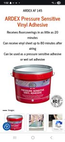 ARDEX Pressure Sensitive Vinyl Adhesive flooring