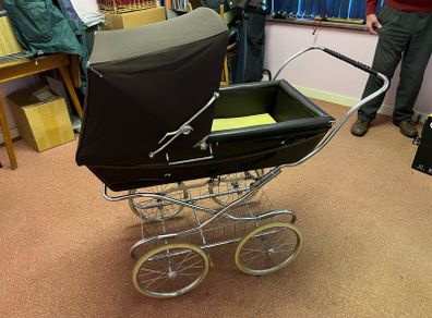 Antique Pram with various accessories