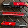 hornby train This is a Hornby OO gauge model of a British Rail Class 43 InterCity 125 High Speed Train (HST) power car in Virgin Trains livery. It also includes a coach and a dummy engine. Price is for all 3 Image 2