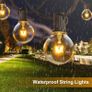 Outdoor Lights Mains Powered, 31FT/9.5M Garden Lights, 25+4(Spare) Bulbs Outdoor String Lights, Waterproof Festoon Lights Outdoor, Outside Lights for Garden Christmas Gazebo Party Image 4