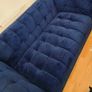 Blue velvet sofa Image 2