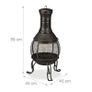 Chimenea with fire grate Aztec stove for garden gold Image 3