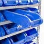 Bin Rack 22 Plastic Bins With Castor Wheels Image 7