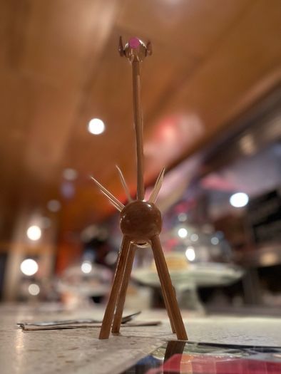 Danish mid century giraffe ornament collectible table toothpick holder