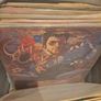 Box of Vinyl , mostly scratched , sleeves could be used for art project or decoraration Image 4