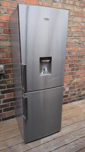 Beko Fridge Freezer with Water Dispenser - Graphite/Dark Inox - Excellent Condition