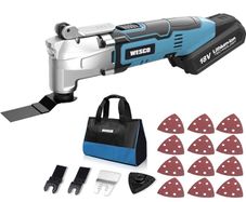 Oscillating Multi Tool, 6 Variable Speed 18V Powerful Cordless Oscillating Tool Set with 16 Accessories, Quick Change Blade for Sanding Cutting Grinding Scraping (FREE POSTAGE)