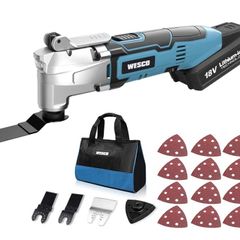 Oscillating Multi Tool, 6 Variable Speed 18V Powerful Cordless Oscillating Tool Set with 16 Accessories, Quick Change Blade for Sanding Cutting Grinding Scraping (FREE POSTAGE)