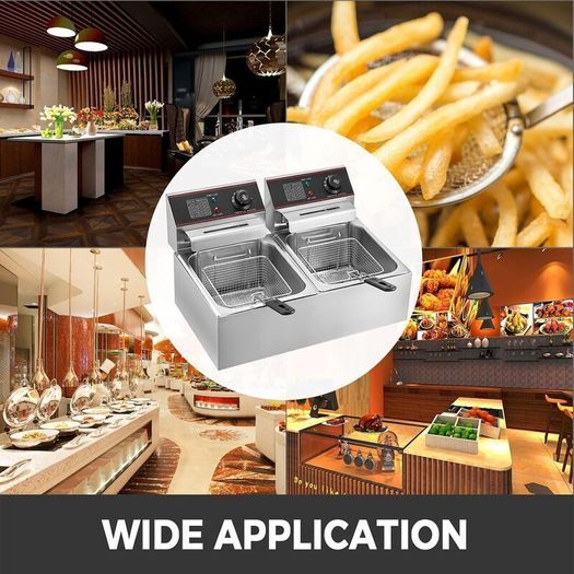 Electric Deep Fryer 12L 5000W Twin Basket