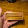 Bamboo & Wicker Small Trinket Box with Burned in Floral Design Image 3