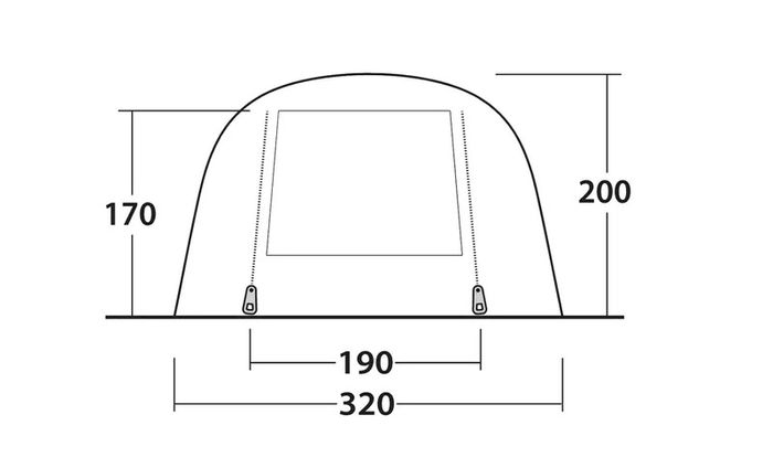Outwell Hornet 5 Air Beam Tent New