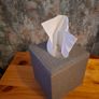 New, Mid Grey Vinal Tissue Box 13cm x 15cm x 13cm Image 3