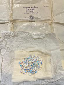 Vintage Corona Art 5200 Chalkwhite Aurorea Boreale Beads