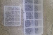 2 Boxes of small fishing hooks