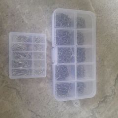 2 Boxes of small fishing hooks