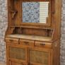 Mexican Rustic Pine Cantina Bar Cabinet with Tambour Image 3